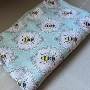 Tabitha Webb Round Tablecloth Indoor Outdoor Bees On Light Blue
